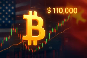 Bitcoin ultrapassa US$ 110.000 com progresso positivo nas negociações comerciais entre EUA e China
